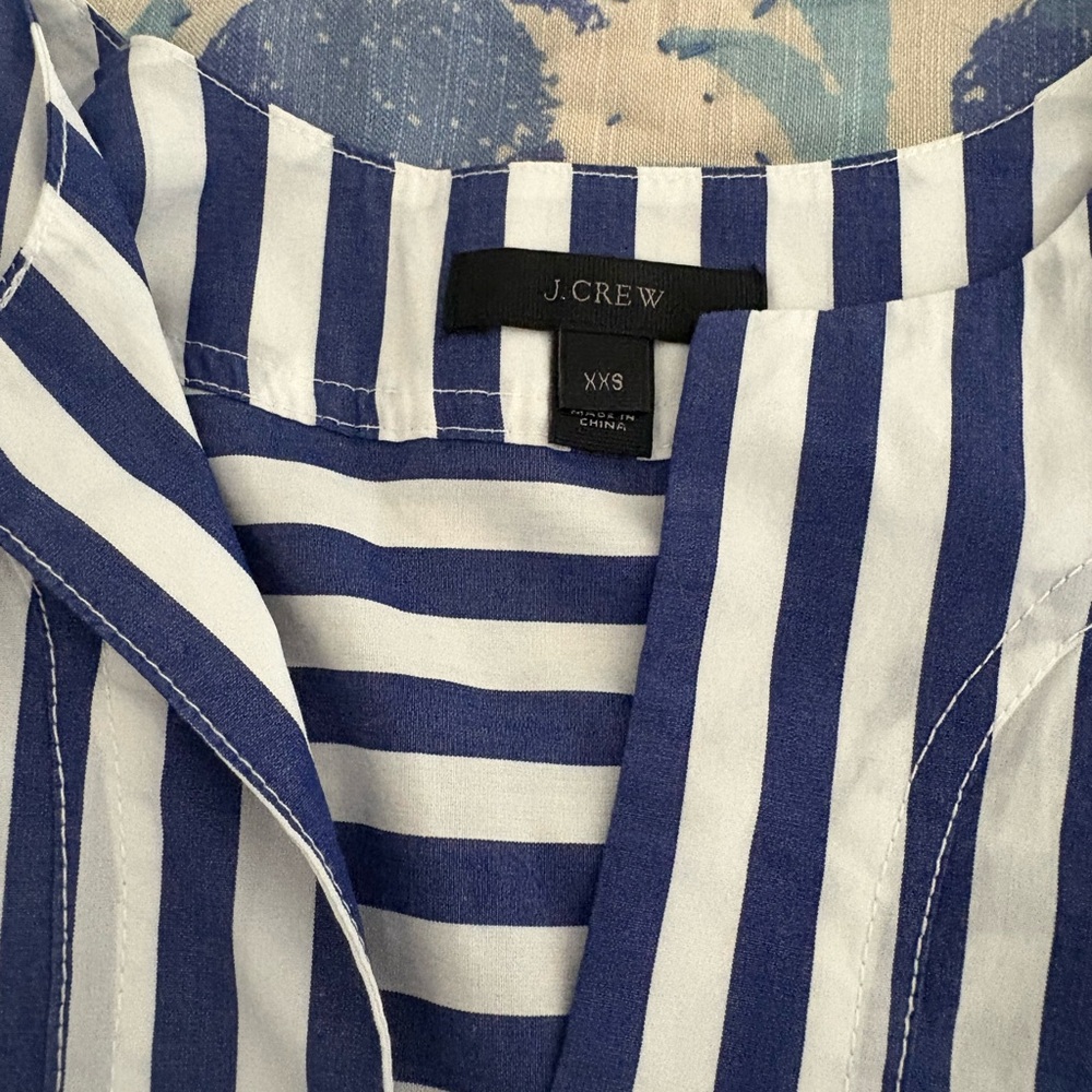 Vintage J.Crew Striped Cotton Blouse